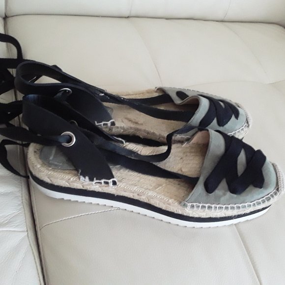 Zara Lace-Up Espadrilles Sandals Size 9 - Picture 9 of 13